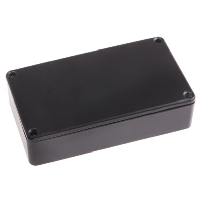 RS PRO Shielded Die Cast Aluminium Enclosure Black Lid 30.3 mm x 114.5 mm x 63.6 mm 517-4033