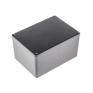 RS PRO Black Lid Die Cast Aluminium EMI/RFI Shielded Enclosure 76.7 mm x 139.1 mm x 101.5 mm 517-4083