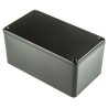 RS PRO Black Black Lid Die Cast Aluminium Enclosure 55.1 mm x 114.4 mm x 63.7 mm 517-4049