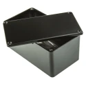 RS PRO Black Black Lid Die Cast Aluminium Enclosure 55.1 mm x 114.4 mm x 63.7 mm 517-4049