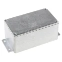 RS PRO Flanged Silver Lid Die Cast Aluminium Enclosure IP66, 55 mm x 139.6 mm x 63.8 mm IP66