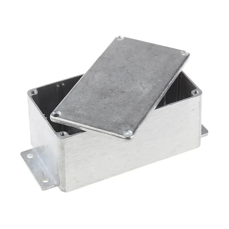 RS PRO Flanged Silver Lid Die Cast Aluminium Enclosure IP66, 55 mm x 139.6 mm x 63.8 mm IP66