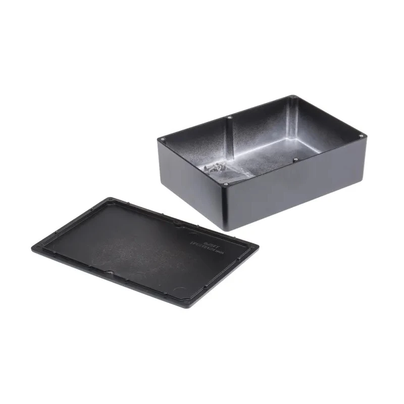 RS PRO Shielded Die Cast Aluminium Enclosure Black Lid 55 mm x 171.9 mm x 120.9 mm 517-4055