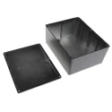 RS PRO Black Black Lid Die Cast Aluminium Enclosure IP66 Protection 76.3 mm x 165.8 mm x 127.3 mm IP66