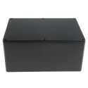 RS PRO Black Black Lid Die Cast Aluminium Enclosure IP66 Protection 76.3 mm x 165.8 mm x 127.3 mm IP66