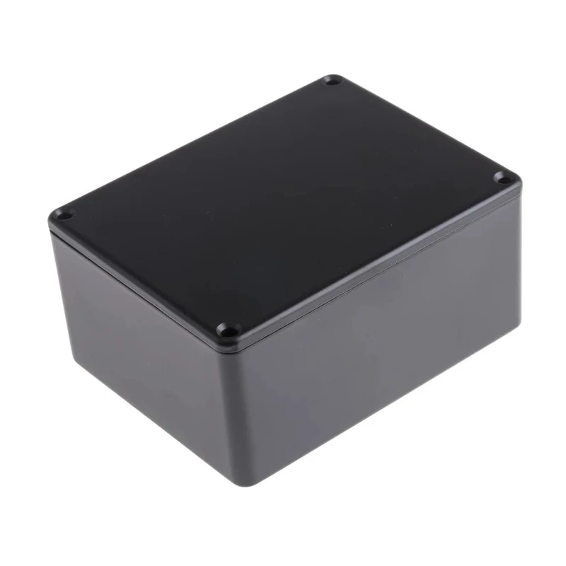 RS PRO Black Black Lid Die Cast Aluminium Enclosure IP66 55.1 mm x 114.7 mm x 89.7 mm IP66
