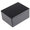 RS PRO Black Black Lid Die Cast Aluminium Enclosure IP66 55.1 mm x 114.7 mm x 89.7 mm IP66