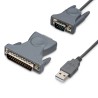StarTech.com RS232 Interface Converter USB Type-A 4-Pin to DB25 230.4kbps
