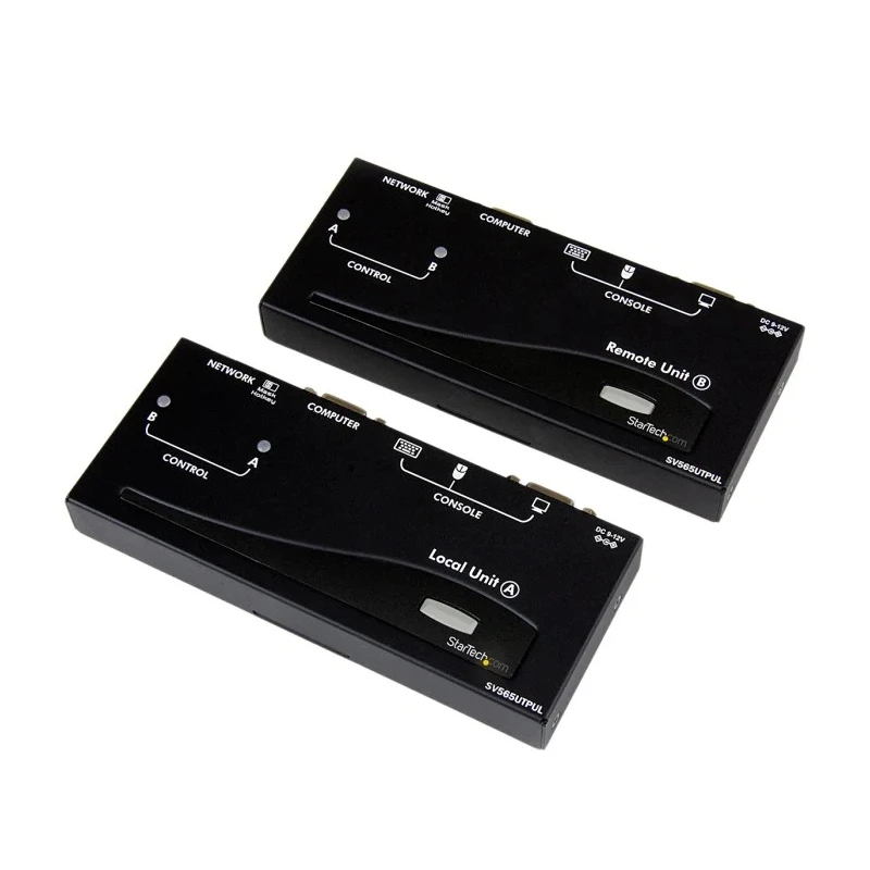 StarTech.com USB VGA KVM Extender Pair 2 Ports USB Keyboard/Mouse 1920x1200 Resolution 18W Power 300m SV565UTPUL