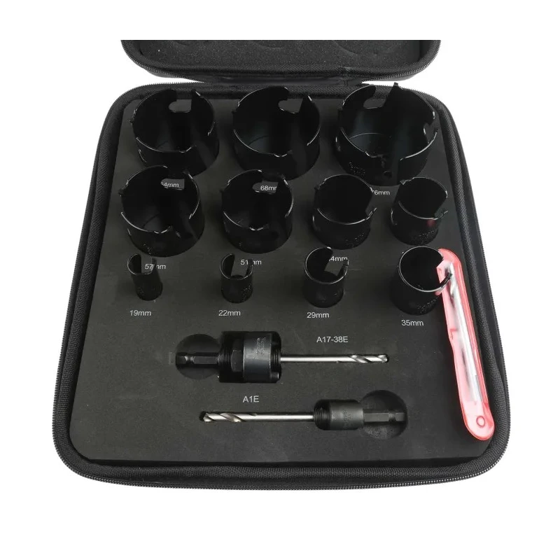 Starrett 76 mm Diameter Tungsten Carbide Tipped Multi-Purpose Hole Saw Set for Ceramic, Wood, Medium Density KMP11021