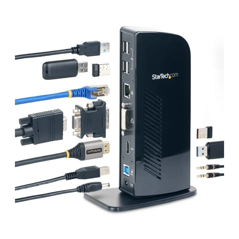 StarTech.com USB 3.0 Docking Station with HDMI, DVI, 6 USB Ports, 1920 x 1200 pixel Resolution USB3SDOCKHD