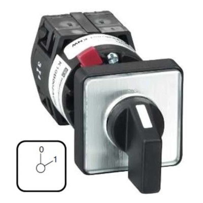 Schneider Electric Harmony K Series Cam Switch 3 Phase, 2 Positions 45°, Black Handle Actuator 12A K1A001ACH