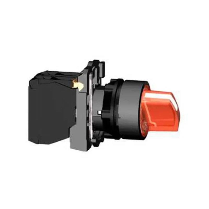 Schneider Electric Illuminated Knob Selector Switch SPDT 3 Positions 22 mm Cutout Diameter XB5AK134B5