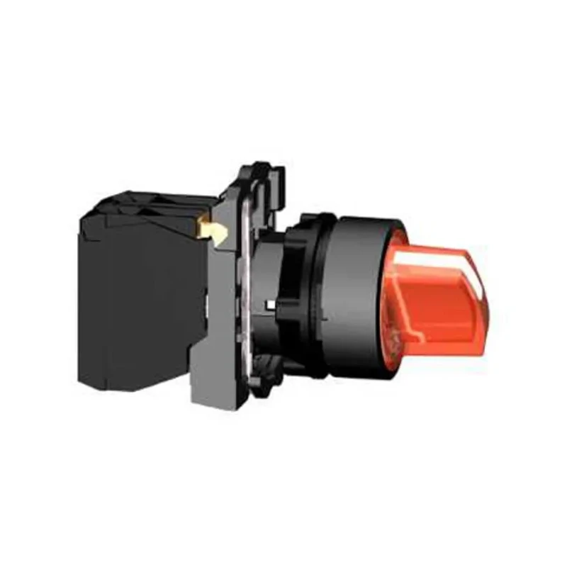Schneider Electric Illuminated Knob Selector Switch SPDT 3 Positions 22 mm Cutout Diameter XB5AK134M5