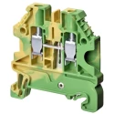 Omron XW5G Series DIN Rail Terminal Block Yellow Green 4mm² 1-Level Screw XW5GS40111