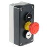 Schneider Electric Latching Spring Return Control Station Switch Polycarbonate 3 Cutouts IP69K Harmony XALD328