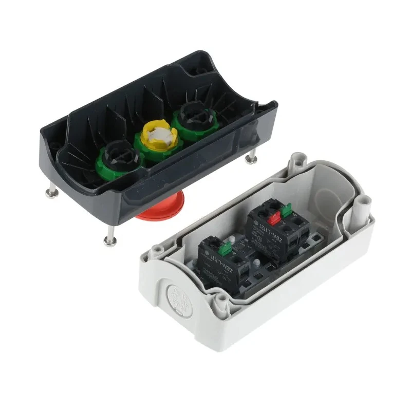Schneider Electric Latching Spring Return Control Station Switch Polycarbonate 3 Cutouts IP69K Harmony XALD328