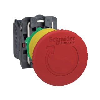 Schneider Electric Harmony Series Emergency Stop Push Button Panel Mount 22 mm Cutout 2 NC IP67 IP66 IP69 XB5AS8444