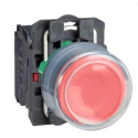 Schneider Electric Push Button Switch Panel Mount 22 mm Cutout, SPST, Slow Break, Red LED, IP66 IP67 XB5AP42
