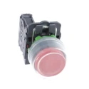 Schneider Electric Push Button Switch Panel Mount 22 mm Cutout, SPST, Slow Break, Red LED, IP66 IP67 XB5AP42