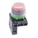 Schneider Electric Push Button Switch Panel Mount 22 mm Cutout, SPST, Slow Break, Red LED, IP66 IP67 XB5AP42