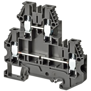 Omron XW5T Series DIN Rail Terminal Block Grey 4mm² 2-Level Screw XW5TS40112