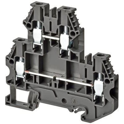 Omron XW5T Series DIN Rail Terminal Block Grey 4mm² 2-Level Screw XW5TS40112