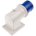 Scame IP44 Blue Wall Mount 2P+PE Right Angle Industrial Power Connector 32A 230V IP44 2423293