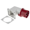 Scame IP44 Red Wall Mount 3P+N+PE Right Angle Industrial Power Connector 32A 415V