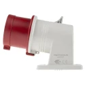 Scame IP44 Red Wall Mount 3P+N+PE Right Angle Industrial Power Connector 32A 415V