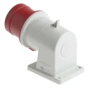 Scame IP44 Red Wall Mount 3P+N+PE Right Angle Industrial Power Connector 32A 415V