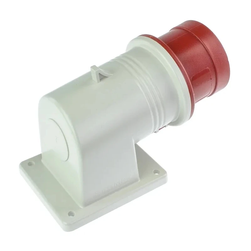 Scame EUREKA IP44 Red Wall Mount 3P+N+PE Right Angle Industrial Power Connector 16A 415V IP44