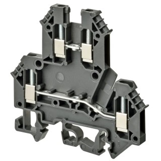 Omron Grey 2-Level 2.5mm² DIN Rail Terminal Block Screw Terminal 600V 24A XW5TS25112