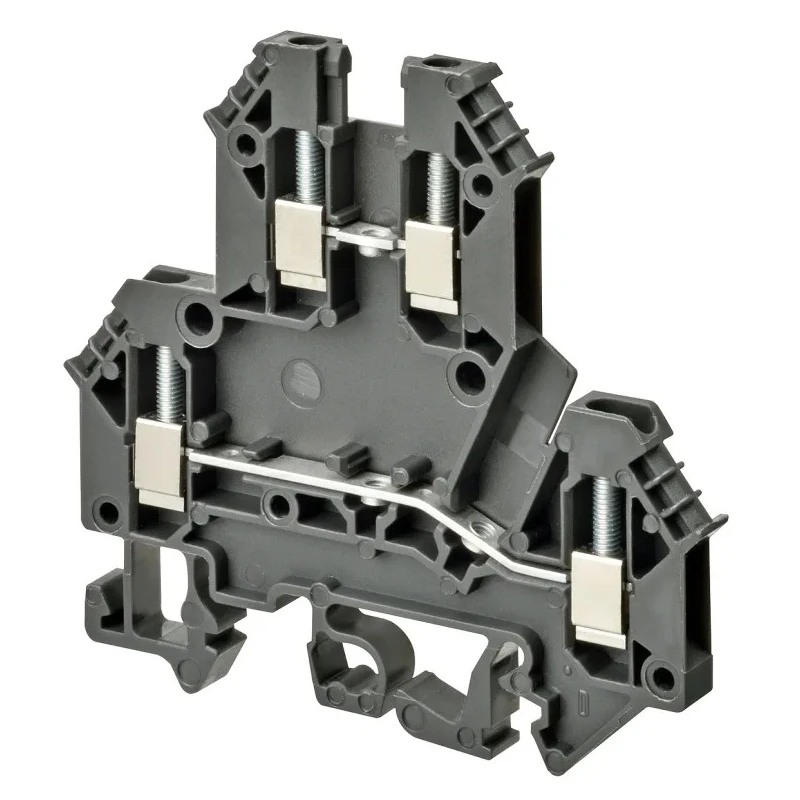 Omron Grey 2-Level 2.5mm² DIN Rail Terminal Block Screw Terminal 600V 24A XW5TS25112