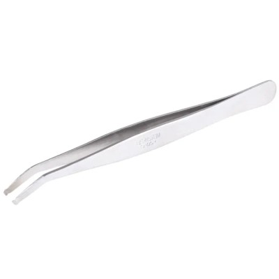 Bernstein 115mm Stainless Steel Flat ESD Safe Tweezer 5-062