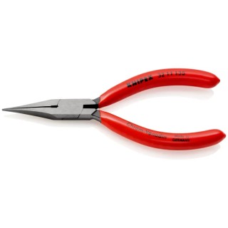 Knipex Relay Adjusting Long Nose Plier, Plastic Coated Handle, 135mm Overall, 34mm Jaw, Polished Chrome Plated 32 11 135