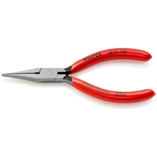 Knipex Long Nose Plier Plastic Coated Tool Steel Jaw 34mm Width 12.5mm Overall Length 135mm 32 21 135