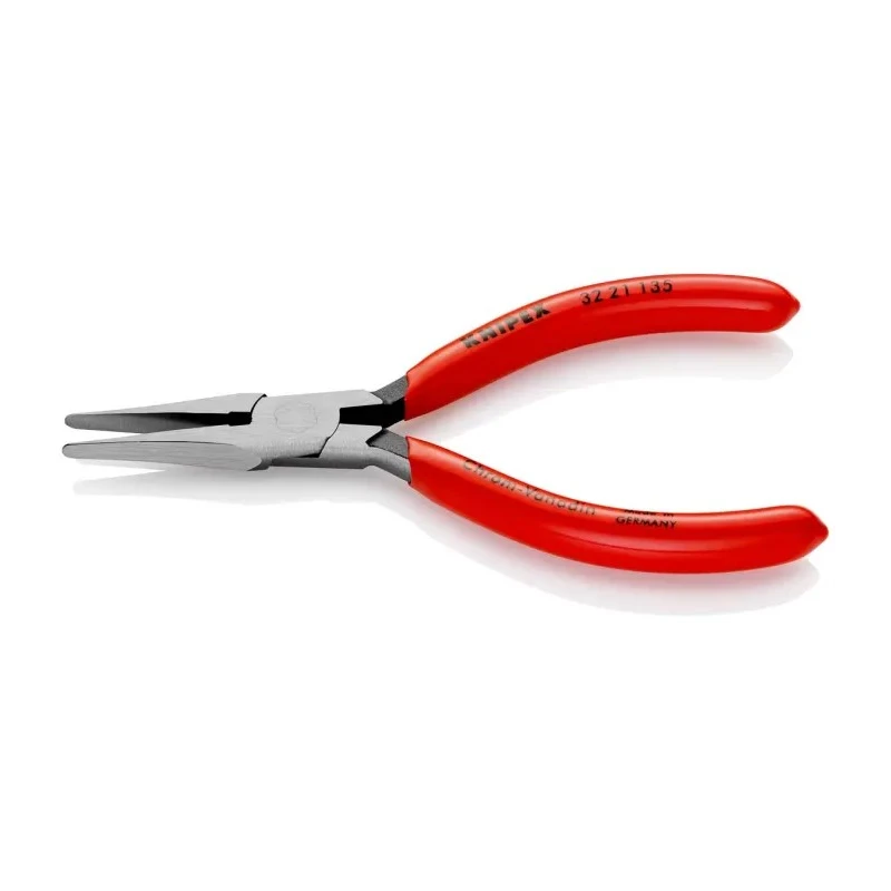 Knipex Long Nose Plier Plastic Coated Tool Steel Jaw 34mm Width 12.5mm Overall Length 135mm 32 21 135