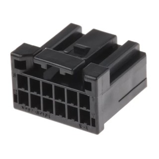 JST CPT Automotive Connector Female Black Surface 12 Way Crimp Termination 12CPT-B-2A