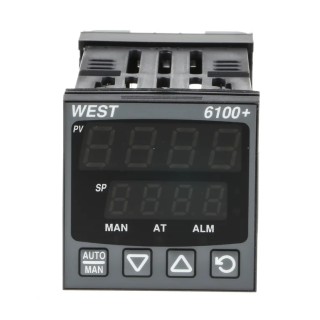 West Instruments P6100 Panel Mount PID Temperature Controller 1 Input 2 Output Relay 240V ac On-Off P6100-2-1-1-0-0-0-2