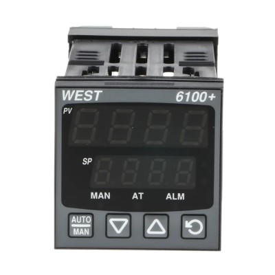 West Instruments P6100 Panel Mount PID Temperature Controller 1 Input 2 Output Relay 240V ac On-Off P6100-2-1-1-0-0-0-2