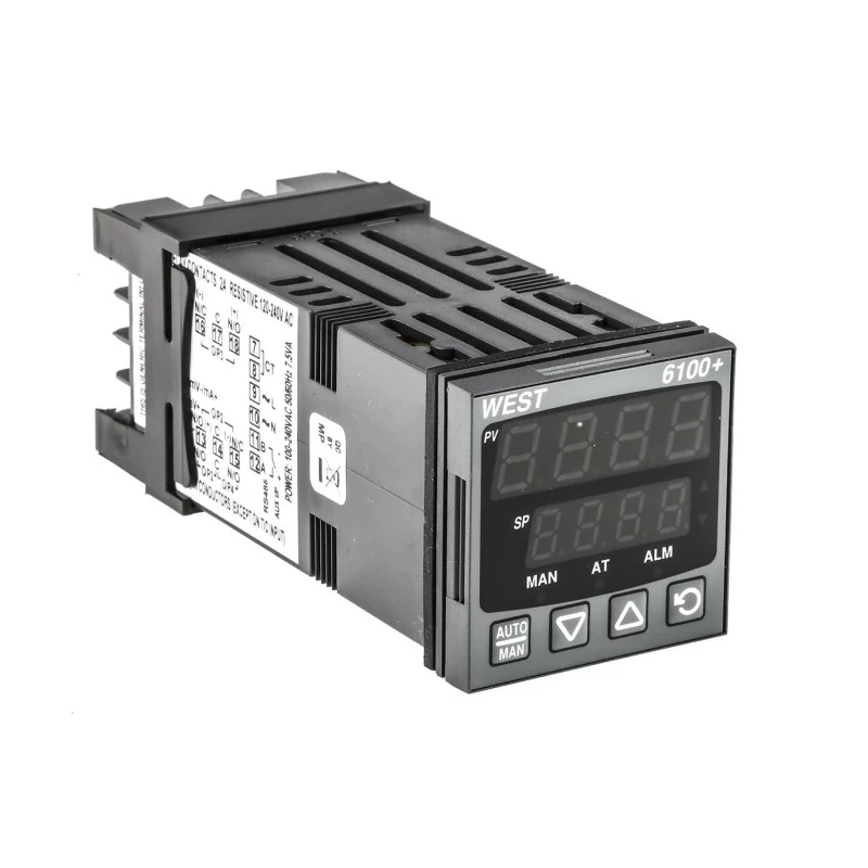 West Instruments P6100 Panel Mount PID Temperature Controller 1 Input 2 Output Relay 240V ac On-Off P6100-2-1-1-0-0-0-2