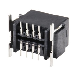 JST CPT Automotive Connector Male Black Through Hole 8 Way Solder Termination BM08B-CPTK-1A-TB