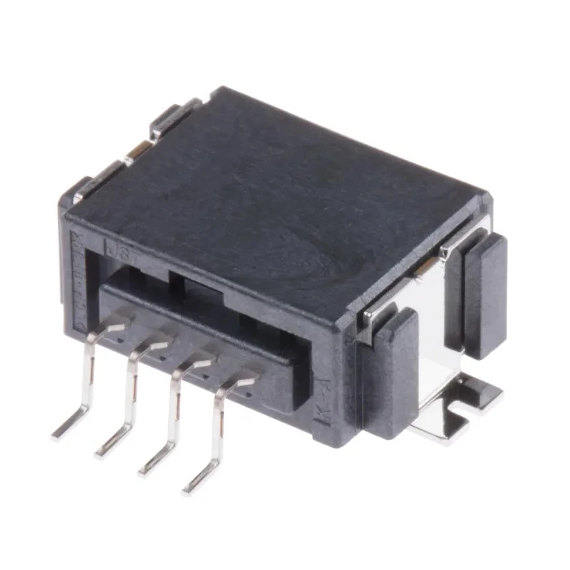 JST CPT Automotive Connector Male Black Surface Mount 4 Way 3A Current Solder Termination SM04B1-CPTK-1A-TB