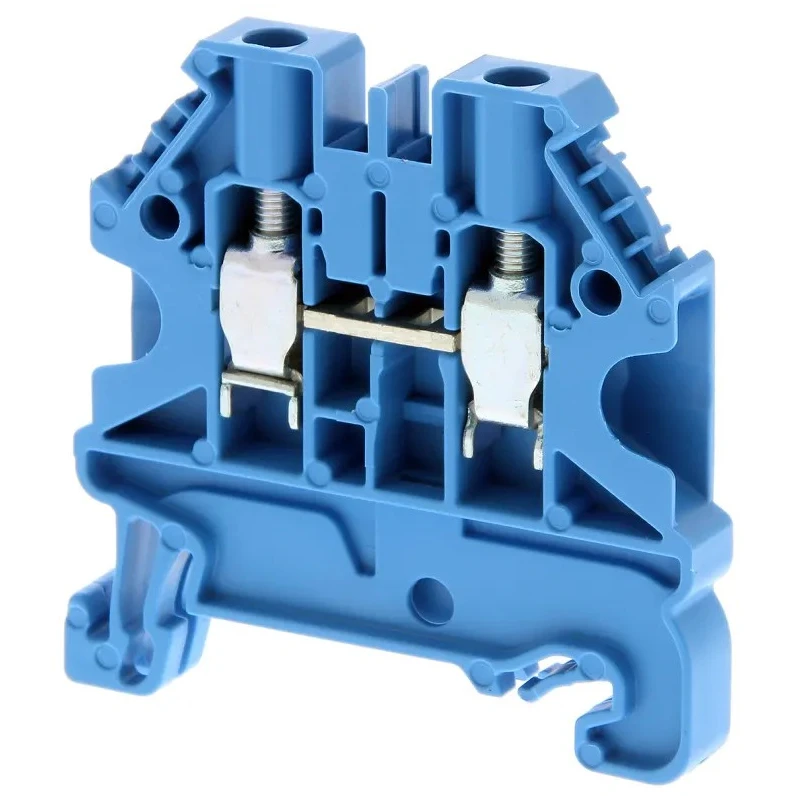Omron XW5TS40111BL XW5T Series DIN Rail Terminal Block Blue, 4mm², 1-Level, Screw Termination XW5TS40111BL