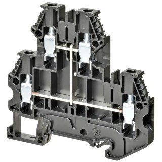 Omron DIN Rail Terminal Block Black 4mm² 2-Level Screw Terminal 32A 800V XW5TS40112V