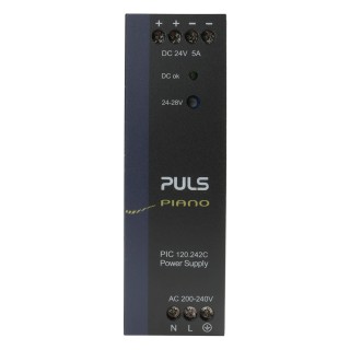 TRACOPOWER PIANO Switched Mode DIN Rail Power Supply 230V AC Input 28V DC, 5A Output, 120W PIC120.242C