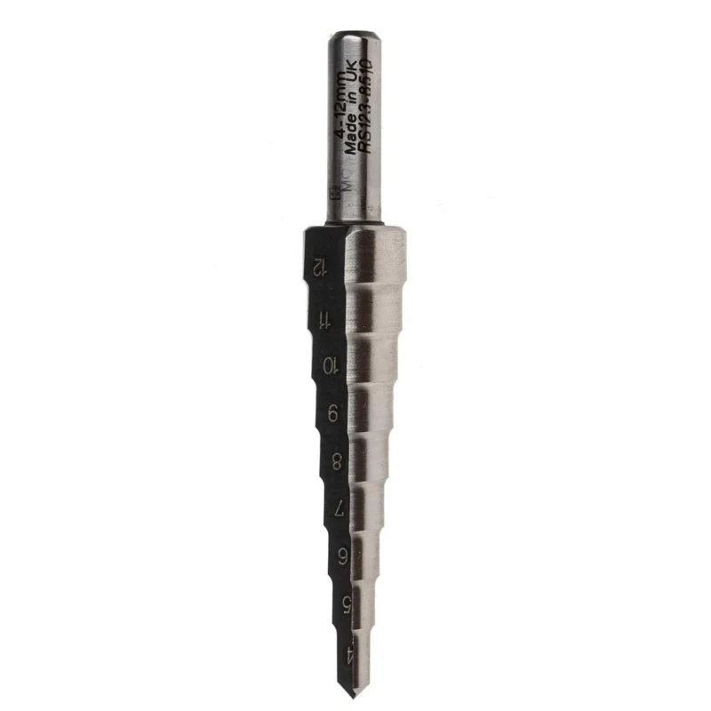 RS PRO HSS 4 to 12 mm High-Speed Steel Cone Shank Drill Bit 6.5mm Shank 123-8510