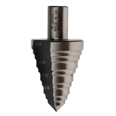 RS PRO High-Speed Steel Step Drill Bit 16 to 32 mm Cone Shank 123-8512