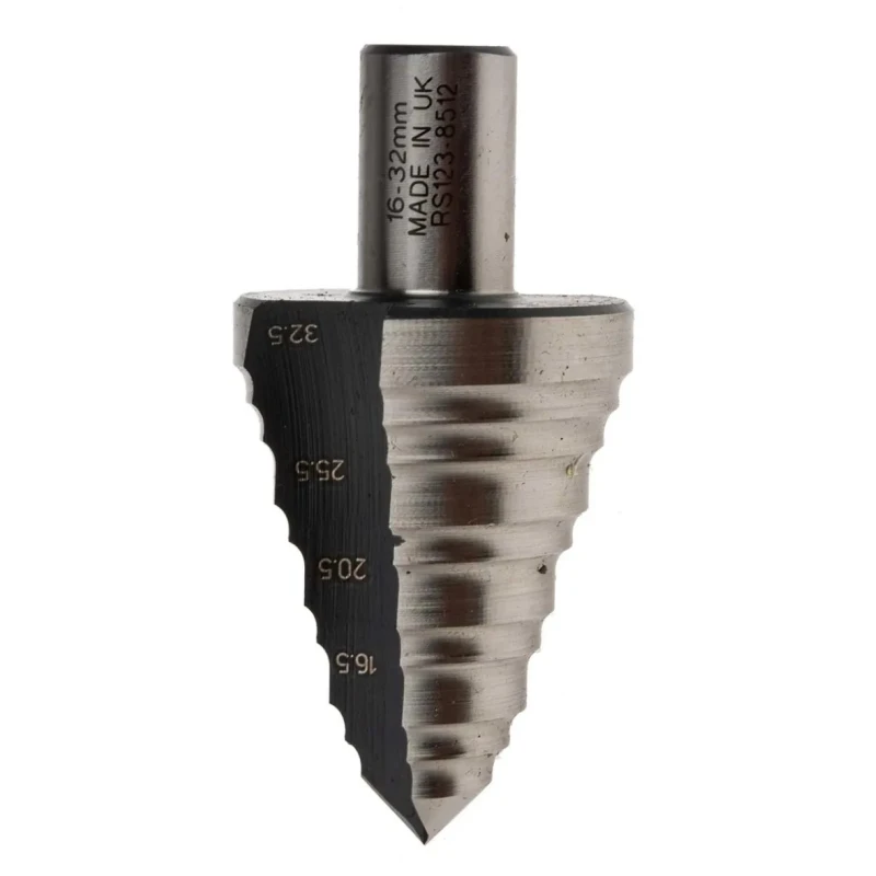 RS PRO High-Speed Steel Step Drill Bit 16 to 32 mm Cone Shank 123-8512